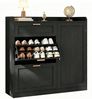 MSMASK Schuhschrank mit 2 Klappen, Schuhkipper Schmal, Schuhschrank mit 1 Schublade (1-St) Schrank, Trennwand Verstellbar, 30 x 100 x 104 cm Bild 3