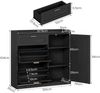 MSMASK Schuhschrank mit 2 Klappen, Schuhkipper Schmal, Schuhschrank mit 1 Schublade (1-St) Schrank, Trennwand Verstellbar, 30 x 100 x 104 cm Bild 2