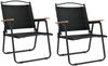 vidaXL Campingstühle 2 Stk. Schwarz 54x55x78 cm Oxford-Gewebe 319485 Bild 2