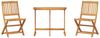 vidaXL 3-tlg. Garten-Essgruppe Klappbar Massivholz Akazie 3206332 Bild 2