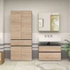Home affaire Badmöbel-Set Wisla, (Set, 2-St), Spiegelschrank, WBU mit Siphonausschnitt u. Push-to-open, Breite 80 cm Bild 2