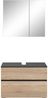 Home affaire Badmöbel-Set Wisla, (Set, 2-St), Spiegelschrank, WBU mit Siphonausschnitt u. Push-to-open, Breite 80 cm Bild 3