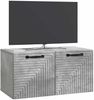 vidaXL Wandmontierter TV-Schrank Betongrau 59,5 x 31 x 30 cm 898708 Bild 2