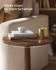 VASAGLE MARIEL Kollektion - Beistelltisch rund, kleiner Sofatisch, Nachttisch, Bein aus Massivholz, Mid-Century-Modern-Stil, für Wohnzimmer, Schlafzimmer, kastanienwalnussfarben LETDE293KX01 Bild 3