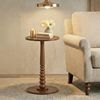 VASAGLE MARIEL Kollektion - Beistelltisch rund, kleiner Sofatisch, Nachttisch, Bein aus Massivholz, Mid-Century-Modern-Stil, für Wohnzimmer, Schlafzimmer, kastanienwalnussfarben LETDE293KX01 Bild 2