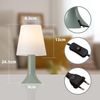 ZMH Nachttischlampe Wohnzimmer Tischleuchte mit Kabel - Tischlampe 2er Set Kleine Lampe Grün E14 Tischlampen Moderne Landhausstil für Esstisch Schlafzimmer - Ohne Leuchtmittel Bild 3