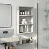 vidaXL Badezimmer-Wandschrank mit Regal Betongrau 40 x 10 x 60,5 cm 889354 Bild 5