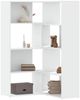 Eck-Bücherregal | Standregal 4 Etagen Weiß 85x85x140 cm Holzwerkstoff Bild 2