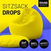 Lumaland Indoor / Outdoor Sitzsack, 2-in-1-Sitzsack, Polyester, 120 x 80 x 75 cm, 300 Liter, Gelb Bild 2