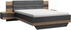 Bettanlage >LINEA< in Bartex Eiche / Graphit - 296x97x210cm (BxHxT) Bild 3