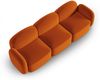 Micadoni Sofa Blair 3-Sitzer Samtstoff Terrakotta Bild 4