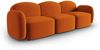 Micadoni Sofa Blair 3-Sitzer Samtstoff Terrakotta Bild 2