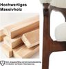 Merax Esszimmerstühle, (Set, 4 St), 4er Set Polsterstühle, aus Massivholz, bequem und atmungsaktiv, Chenil, Hellbeige Bild 5