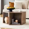Couchtisch sechseckig B 79 x T 69,4 x H 40 cm, MDF in Walnussoptik, modernes Design Bild 4