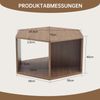 Couchtisch sechseckig B 79 x T 69,4 x H 40 cm, MDF in Walnussoptik, modernes Design Bild 5