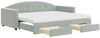 vidaXL Tagesbett Ausziehbar mit Schubladen Hellgrau 90x190 cm Samt 3197386 Bild 2