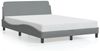 vidaXL Bettgestell "Dover" Hellgrau 140x200 cm Stoff 373185 Bild 2