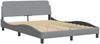 vidaXL Bettgestell "Dover" Hellgrau 140x200 cm Stoff 373185 Bild 3