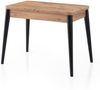 Calicosy Ausziehbarer Tisch von 100 bis 120 cm, Dekor Atlantik-Kiefer und Schwarz - DOLUNAY - Helles Holz Bild 3