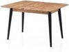 Calicosy Ausziehbarer Tisch von 100 bis 120 cm, Dekor Atlantik-Kiefer und Schwarz - DOLUNAY - Helles Holz Bild 5