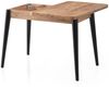 Calicosy Ausziehbarer Tisch von 100 bis 120 cm, Dekor Atlantik-Kiefer und Schwarz - DOLUNAY - Helles Holz Bild 4