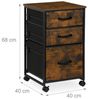Relaxdays Industrial Rollcontainer 3 Schubladen Bild 4