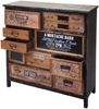 Apotheker-Schrank HWC-A43, Kommode, Tanne Holz massiv Vintage Shabby-Look 90x90x32cm Bild 4