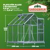 GARDEBRUK® Gewächshaus Aluminium 3,6m² mit Fundament 190x190cm inkl. Dachfenster Bild 3