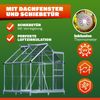GARDEBRUK® Gewächshaus Aluminium 3,6m² mit Fundament 190x190cm inkl. Dachfenster Bild 5