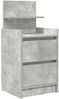 vidaXL Nachttische mit 2 Schubladen 2 Stk. Betongrau 38x34x80 cm 861362 Bild 5