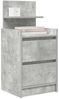 vidaXL Nachttische mit 2 Schubladen 2 Stk. Betongrau 38x34x80 cm 861362 Bild 4