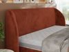 Polsterbett mit Lattenrost, Doppelbett Bettkasten, Bettgestell mit Gasdruckfeder - CAELA CLASSIC - 140 x 200 cm - Orange Plüsch Bild 3