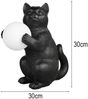 Besondere LED Tischleuchte Katzenlampe Schwarz, Höhe 30cm Bild 4