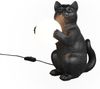 Besondere LED Tischleuchte Katzenlampe Schwarz, Höhe 30cm Bild 2