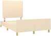 vidaXL Polsterbett mit hohem Kopfteil Stoff Creme 120x200 cm Bild 4