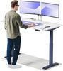Desktronic HomeOne Elektrisch höhenverstellbarer Schreibtisch 160x80cm Blau/Weiß mit Memory-Funktion, Anti-Kollisions Technologie, USB-A und USB-C-Ladeanschlüssen Bild 1