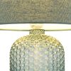 Tischleuchte, Glas Textil, blassgrün, H 50 cm Bild 4