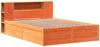 vidaXL Massivholzbett ohne Matratze Wachsbraun 135x190 cm Kiefernholz 3323427 Bild 3