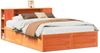 vidaXL Massivholzbett ohne Matratze Wachsbraun 135x190 cm Kiefernholz 3323427 Bild 2
