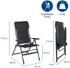Campingstühle 2er SET klappbar - Hochlehner verstellbar Anthrazit Bild 3