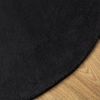vidaXL Teppich HUARTE Kurzflor Weich und Waschbar Schwarz Ø 100 cm 375123 Bild 4