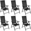 vidaXL 7-tlg. Garten-Essgruppe Aluminium Schwarz 3070650 Bild 2