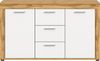 xonox. home Wohnen Jam X8BK6T01 Sideboard Schrank Lowboard Wohnzimmerschrank in Wotan Eiche Melamin und weiß Melamin, ca. B/H/T: 125 x 80 x 35 cm Bild 2