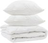 vidaXL Ganzjahresbettdecke mit Kissen 3 pcs Weiß Mikrofaser 3377626 Bild 2