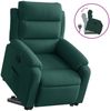 vidaXL Relaxsessel mit Aufstehhilfe Dunkelgrün Samt 3205094 Bild 2