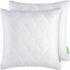 Gentle North Kopfkissen (30x30 cm groß) - 2er Set Kissen für Bett und als Dekokissen - Mit Reißverschluss für Füllung - Sofakissen - Zierkissen für Couch und Sofa - Ökotex - Waschbar bis 60° - Weiß Bild 4
