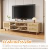 TV-Schrank, 160x39x40,5 cm, TV-Schrank in Eichenoptik mit Rattanfronten, 2 Schubladen & 1 Tür Bild 5