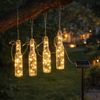 2er Set LED Solarlichterkette Außenleuchte, Glasflaschen, H 24,5 cm Bild 4