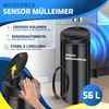 KESSER® Automatik Sensor Mülleimer Abfalleimer Abfall EDELSTAHL Papierkorb 56 Liter, 56 Liter SCHWARZ Bild 2