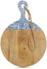 ZELLER 25692 Schneide-/ Servierbrett BLAU mit Griff, Mangoholz, ca. 43 x 30 x 2 cm Bild 2